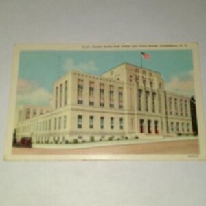 Old postcard depicting post office Greensboro NC